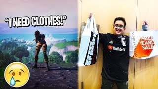 I took a Internet Fortnite Default Skin on a REAL LIFE SHOPPING SPREE BEST DAY EVER [upl. by Innattirb16]