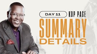 DAY 11 KDP Page Summary DETAILS [upl. by Falo]