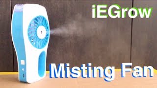 iEGrow Handheld Misting Fan  Review [upl. by Suoiradal]