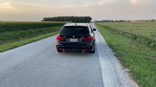 BMW 330i with AWE Midpipe and 340i muffler  Driving [upl. by Asel]