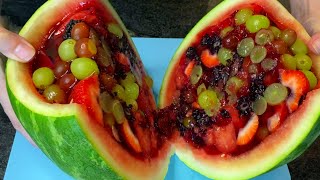 Fresh Fruit Watermelon Jelly  No Sugar Needed [upl. by Basilio]