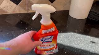 Lysol Pro Kitchen Spray Cleaner and Degreaser Antibacterial All Purpose Cleaning Spray Review [upl. by Dustie492]