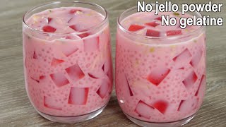 Refreshing Sago drinks recipe  Delicious Strawberry jelly drinks  Easy Tapioca dessert [upl. by Edgardo]