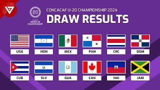 🔵 Draw Results CONCACAF U20 Championship 2024 Group Stage [upl. by Gallenz402]