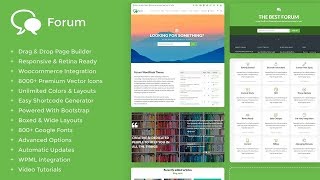 Forum WordPress Theme  Responsive bbPress and BuddyPress Template [upl. by Ridglea]