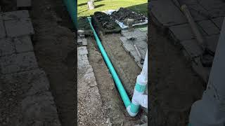 Downspout Drainage Solutions with SDR35 under Brick Pavers [upl. by Winnah]