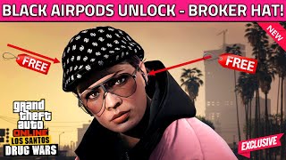 How To Get NEW BLACK AIRPODS amp Black Broker Flat Cap Unlock Beat Off Earphones in GTA 5 Online DLC [upl. by Dracir]