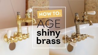 How to Age Shiny Brass Instantly  Cottage House Flip Episode 5 [upl. by Oinotnaesoj982]