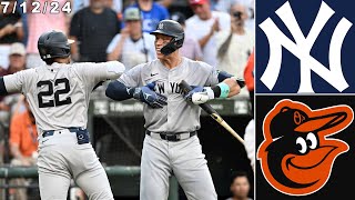 New York Yankees Highlights vs Baltimore Orioles  71224 [upl. by Aicekan]