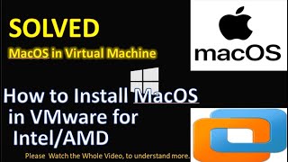 How to install MacOS in VMware Workstation for IntelAMD [upl. by Aznola72]