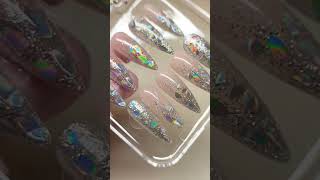 Sparkling nailart pressonails pressonnails fakenails pressonnailset [upl. by Etiragram]