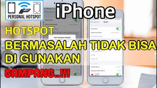 Cara aktifkan hotspot iphone yg bermasalhsetiing hotspot iphone [upl. by Mathre]