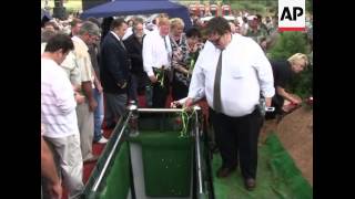 Burial of white supremacist Eugene Terreblanche [upl. by Seen]