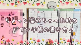 【ジブン手帳】ちょっと溜めちゃった時の書き方解説♡ゆるーいナレーション付き☺️ [upl. by Gloriana]