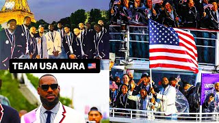 LeBron James amp Team USA Opening Ceremony 2024 Paris Olympics 🥇 [upl. by Orteip]