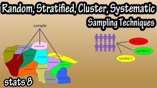 What Are The Types Of Sampling Techniques In Statistics  Random Stratified Cluster Systematic [upl. by Vaenfila]