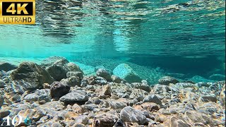 River SoundASMRHealing Beautiful underwater sounds during work study sleep [upl. by Eilhsa]