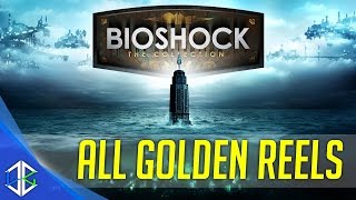 Bioshock 1 Remastered  ALL 10 Golden Reel Locations Directors Commentary [upl. by Matusow]