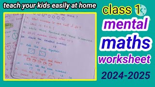 class 1 mental maths worksheetmental maths worksheet for class 1maths worksheetclass 1 [upl. by Ahsenal]