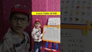 Learn Table Of 6 😎  6 ka pahada shortstabletabletricks maths mathtrickskidseducationwithfun [upl. by Senga]