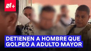 Así fue la detención del hombre que golpeó a guardia de seguridad de 72 años  N [upl. by Odradlig]