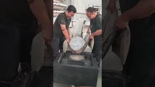 Rotating crystal stone fountain installation process [upl. by Hgielram873]