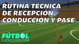 Ejercicios de fútbol para mejorar la técnica Ruedas de pase fútbol [upl. by Sucramat635]