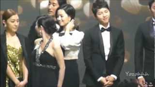 SONG JOONG KI MOON CHAE WON Cute Moment  2012 KBS Drama Awards Part1 [upl. by Nevi]