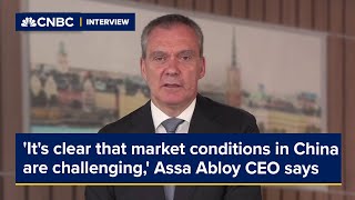 Its clear that market conditions in China are challenging Assa Abloy CEO says [upl. by Einaffit]