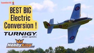 BEST BIG Electric RC Conversion  TopRC P51 Mustang with maximum propeller rip  Turnigy 12S Power [upl. by Tisman]