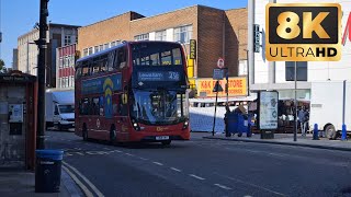 London Buses at Lewisham 8K [upl. by Waldon370]