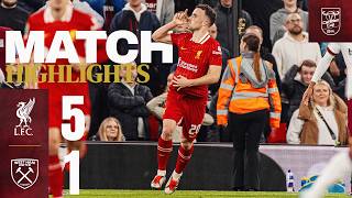 Jota Salah amp Gakpo score in FIVE goal win  Liverpool 51 West Ham  Carabao Cup Highlights [upl. by Bee]