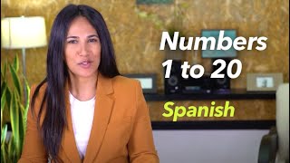 How to Say Spanish Numbers 1 to 20 [upl. by Idyak]