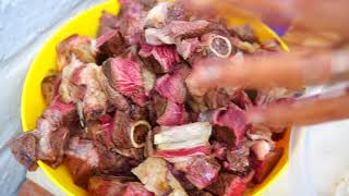 Ntaba ya ko tumba  Goat Meat BBQ Recipe  Chez Maman Henriette [upl. by Naujad997]