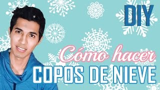 Cómo hacer COPOS DE NIEVE  DIY  FÁCIL [upl. by Quickman987]