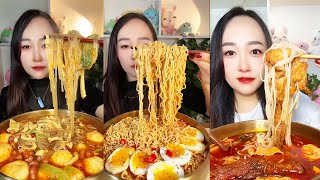 Mukbang ASMR eating Grilled Skewers Bureau Handmade Fried Skewers  Li Xiao Mukbang Ep022 [upl. by Arakawa908]