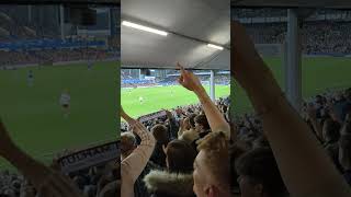 Fulham Fans Celebrate Alex Iwobis Goal at Goodison Park [upl. by Elene]