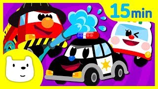 Car Songs Compilation♪  Police car Fire Truck Ambulance   Tidi Songs for Children★TidiKids [upl. by Towers]