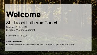 St Jacobi Lutheran Church  Pentecost 17 [upl. by Stearns]