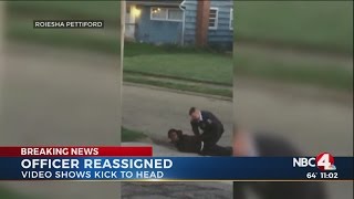 Video shows Columbus police officer kicking suspect in the head [upl. by Casie]