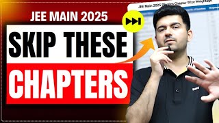 Most important chapters  JEE Main 2025  High weightage jee2025 [upl. by Ytsirhk]