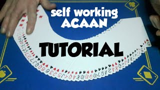 Self working ACAAN card trick TUTORIALmagic trick revealed [upl. by Curtis653]