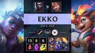 Ekko Mid vs Smolder Unstoppable  KR Challenger Patch 1422 [upl. by Oiril]