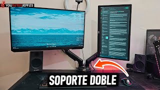 Ergosolid Soporte para 2 Monitores ✅ Mejorar Setup [upl. by Meekyh]