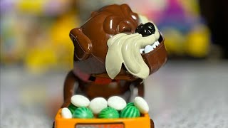 Mad Dog beware dont take his Mentos amp Green Watermelon Candies 😆 scary dog funnytoy asmr toys [upl. by Nwahsed]