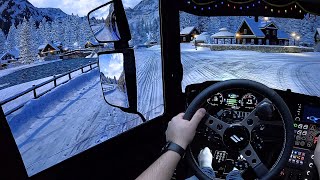 Driving Home for Christmas  Lofi Jazz Mix  ETS2  Fanatec CSL DD [upl. by Nylicaj]