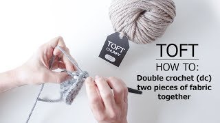 How to Double Crochet dc 2 Pieces Of Fabric Together  TOFT Crochet Lesson [upl. by Winnick]