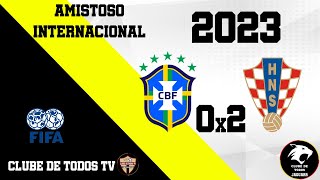 Brasil 0x2 Croácia  Amistoso Internacional  2023 PES 2021 [upl. by Laroy]