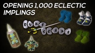 OSRS  Loot From Opening 1000 Eclectic Implings  Imps Medium Clue Loot [upl. by Rebhun]