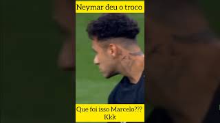 Neymar revida Marcelo Neymar revenge against Marcelo futebol neymar neymarjr psg realmadrid [upl. by Ethelyn]